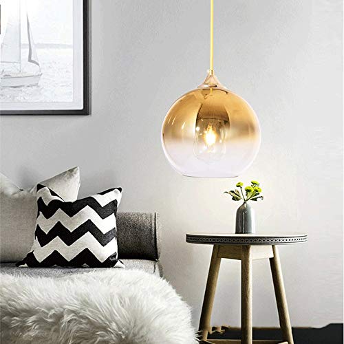 Lámpara de vidrio de oro creativa para solucionar techos bajos con un estilo elegante 3