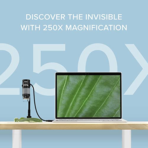Plugable USB Digital Microscope 250x, 2MP Micro Camera with Flexible Arm Stand - Handheld USB & USB-C Microscope, Windows, Mac, ChromeOS, Linux, Android, iPad Compatible by Plugable - Image 2
