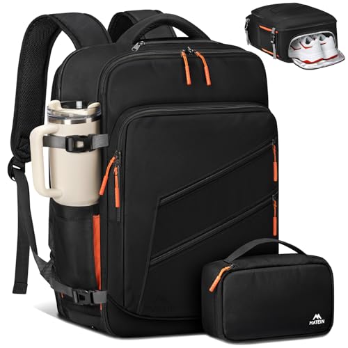 MATEIN Mochila de item pessoal 45 x 35 x 20 cm com compartimento removível para sapatos, aprovada por companhias aéreas para viagem com estojo eletrônico, bolsa de bagagem leve para Spirit Airlines