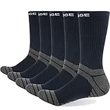 YUEDGE 5 Pares Hombres Senderismo Calcetines para Trekking Transpirable Anti-ampollas, Alto Rendimiento (XL)