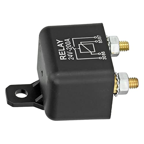 Relé de Partida de Carro 24V 200A, relé de Partida de Veículo de Bobina de Latão de 4 Pinos Normalme