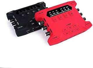 USB External Sound Card, Portable Digital External Sound Card Mixing Console, Built-in Multiple Sound Effects, for Music Recording DJ Network Live Transmission Karaoke