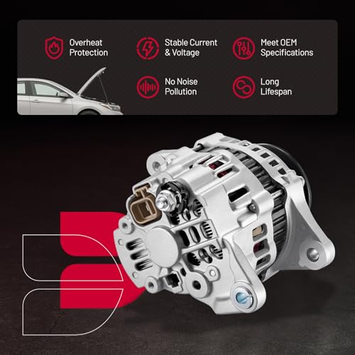 Image of BDFHYK 50A High Output Alternator 12V 50A 1-Groove Pulley Clockwise