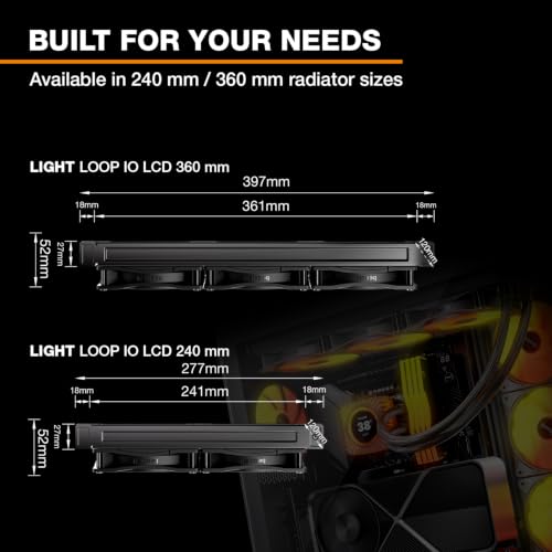 Image of be quiet! Light Loop IO LCD 360mm White CPU Liquid Cooler