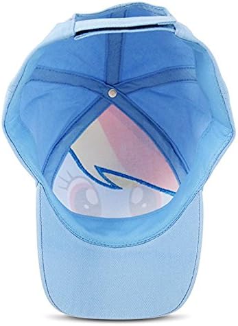 Miniatura 6 de Hasbro Little Girls My Little Pony - Gorra de béisbol de algodón, diseño de arco iris, orejas dimensionales, edad de 2 a 7 años, Azul