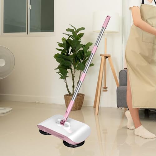 Hand Push Sweeper Microfiber Mop Reusable Cleaning Tool Easy to Use 3 in 1 Mop Vacuum Cleaner for Bathroom Bedroom Marble, with 1 Cloth