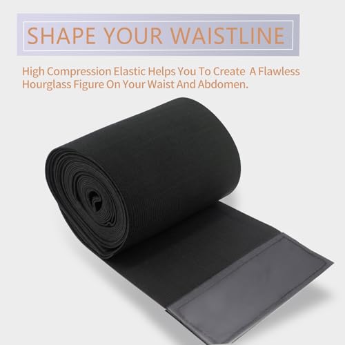 PIKAIZOM Adjustable Waist Trainer for Women - Elasticity Tummy Control Belt & Postpartum Belly Wrap, Workout Trimmer for Plus Size, Long Torso Slimming with Comfort Fit (One Size 28-45 Inch) Black