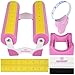 OMPERIO Cup Cradle for Crafting Tumbler, Cup Cradle for Tumblers with Felt Edge Squeegee to Apply Vinyl Decals with Measurements for Mugs (Pink)
