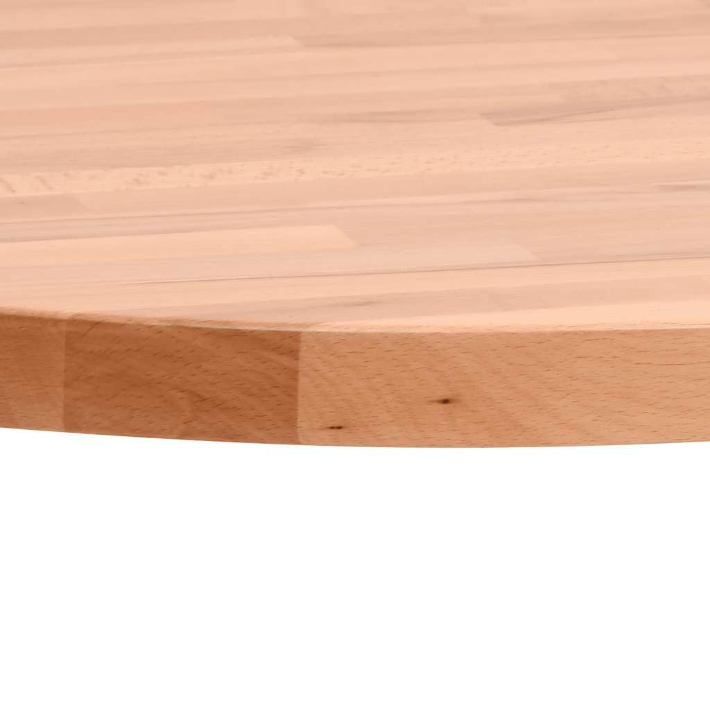 Plateau de table rond Ø 50 x 4 cm en bois de hêtre massif, 4 cm d'épaisseur, pour tables de bar, tables d'appoint, projets de meubles, plateau de rechange avec surface lisse, facile à