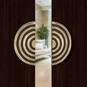 Full Art Grid Shape Door Pull Handle/Two Pieces/Home Decor/Glass Door Pull Handle/Door Hardware(8 inches, 1 Pair, Antique Glossy) (Made in India)