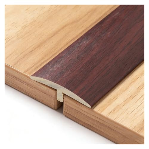 Perfil de Transición para Suelo Banda de transición autoadhesiva para suelos lisos, banda para suelos laminados de PVC, moldura separadora para suelos de 4 cm de ancho, para puertas(Brown5)
