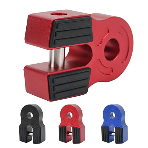 BstXqty Winch Shackle Mount 30000Lbs Loading Pin Iron Rubber Guard Universal For ATV Pickup Soft Sha