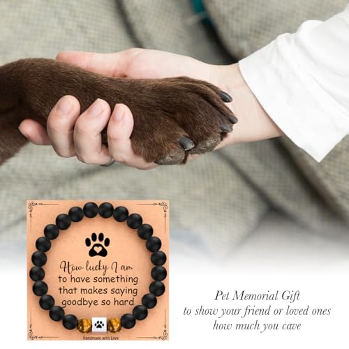 CYZCYZ Pet Memorial Gifts for Dogs Loss of Dog Sympathy Gift Bracelet for Men Women Who Loss of Beloved Dog Cat A08 by CYZCYZ - Image 2