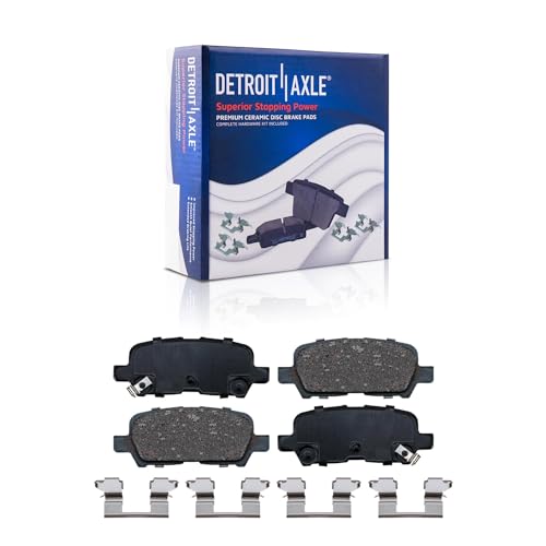 Image of Detroit Axle - Brake Kit for 2005-2009 Buick LaCrosse Allure Pontiac Grand Prix Drilled Slotted Disc Brake Rotors Ceramic Brakes Pads 2006 2007 2008 Front & Rear Replacement