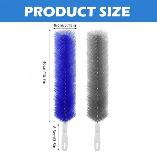 2Pcs Bendable Microfiber Brush, Reusable Washable Dust Remover Car Vents - 1