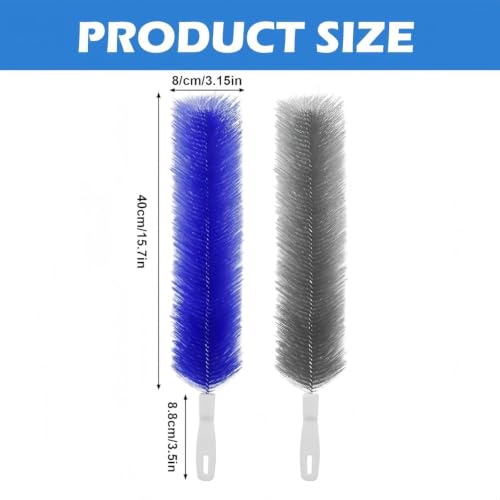 2Pcs Bendable Microfiber Brush, Reusable Washable Dust Remover Car Vents