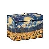 Yaparuogr Painted Print Sewing Machine Storage Serger Case with Front Zipper Pocket & Top Handle Dust Cover Washable Anti-Splash Easy to Use & Clean for Mom