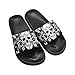 Binienty Gothic Skull Slides Sandals for Men Women Indoor Outdoor Slip on Walking Slippers Breathable Wide Width Quick Drying Shower Shoe Fashion One Slide Sandals, US 8