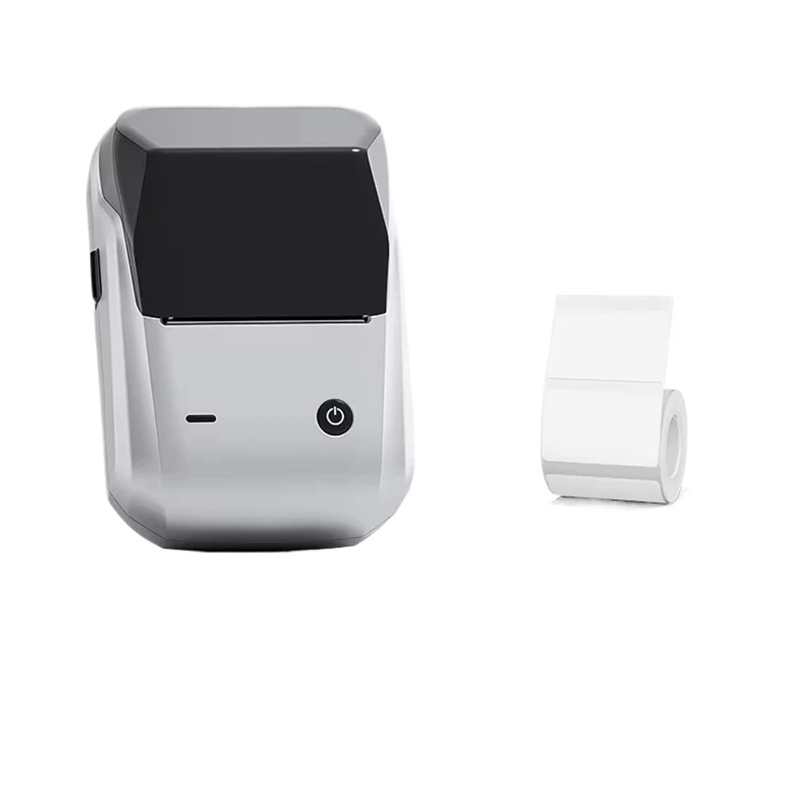 Drukarka naklejek, B1 Mini Przenośna Drukarka Termiczna, Samoprzylepna Etykiet Kieszonkowych, Urządzenie Do Etykietowania Bluetooth dla paczki pocztowej, adresu, logo(B1-silvery)