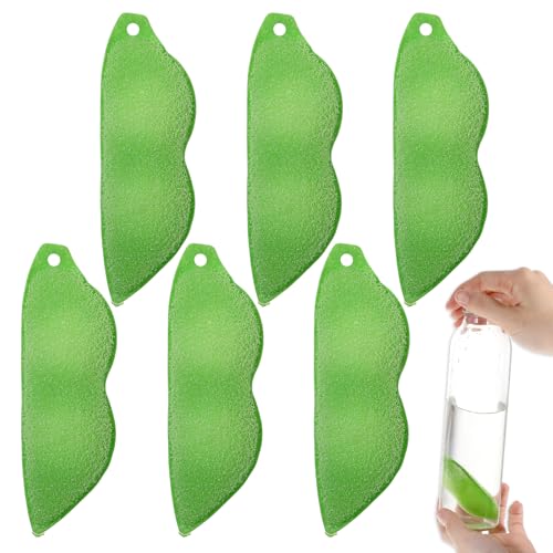 HJZHII 6 Stück Beans Flaschenreiniger,Reinigungsperlen Für Flaschen Reiniger,Erbsenform Magic Sponge Bean Küchenschwämme In Erbsenform Schwamm Erbsen Bottle Cleaner Sponge für Glasflaschen Flasche (6)