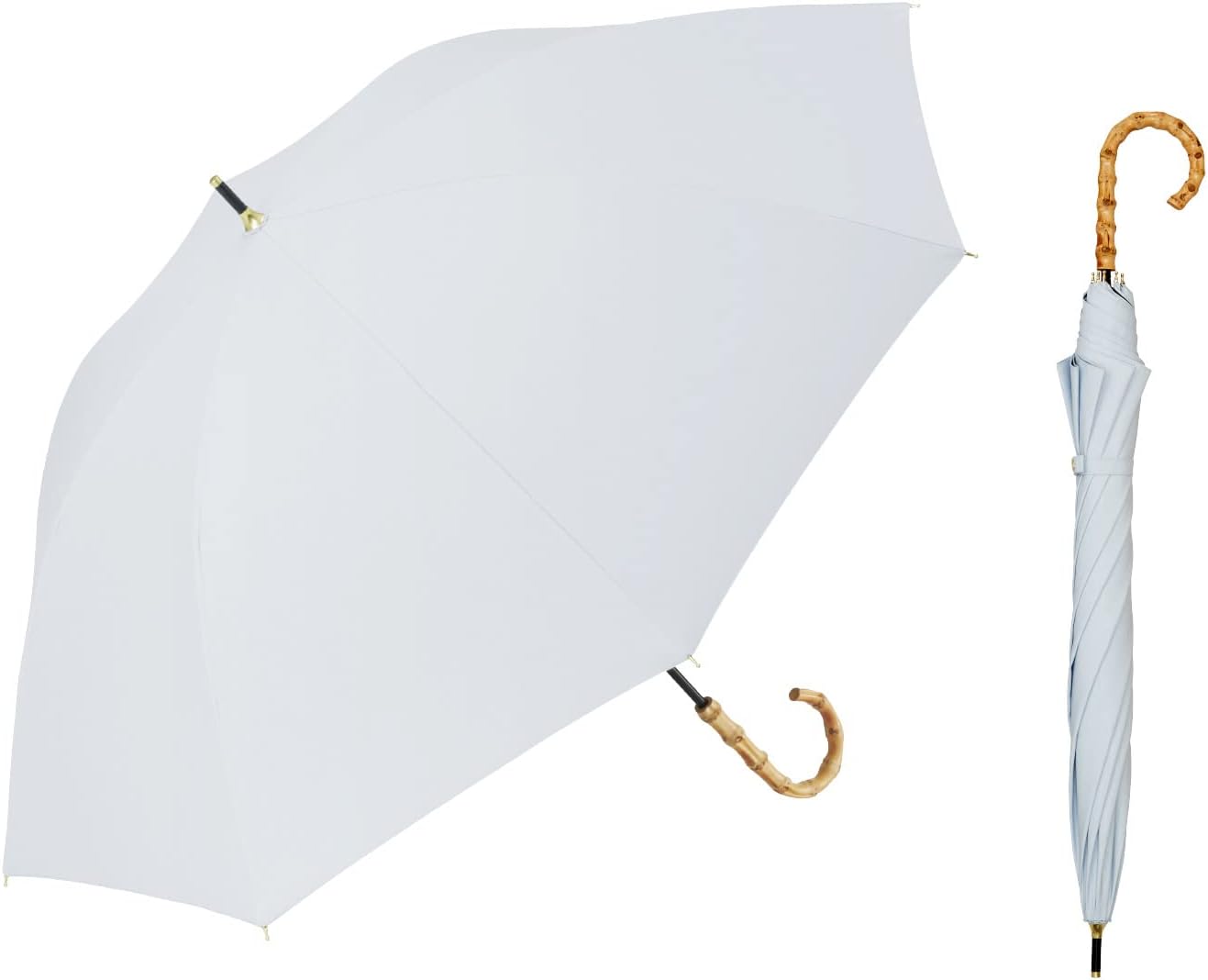 COKAGE+ 楽天市場限定　日傘　竹手元 ラテベージュ Amazon | -40℃遮熱効果 COKAGE+ 日傘 長傘 竹手元 完全遮光 生地使用