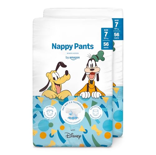 by Amazon Disney - Pannolini taglia 7 (17+ kg) - 112 pantaloni (confezione da 2 x 56)
