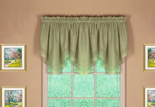 Today's Curtain Emelia Original Voile Ascot 25", Dusty Leaf, 40" W x 25" L by Today's Curtain - Used condition - US$8.26