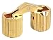 Hidden Barrel Hinge, Brass, 27/64x25/64 in