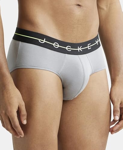Image of Jockey NY15 Men Super Combed Cotton Elastane Stretch Solid Brief with Ultrasoft Waistband