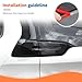 JeCar Smoked Tail Light Cover Trim Guards for 2014-2017 Jeep Cherokee 4pcs