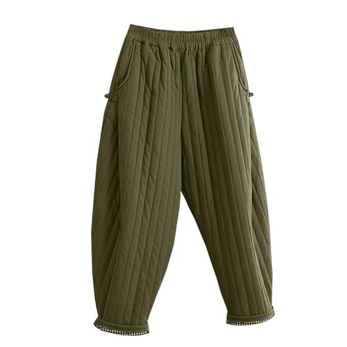 パンツ THE FABRIC BIG ARMY PB PANTS XL size Ayolanni Loose Travel Pants Women Army Green Cargo Pockets Solid