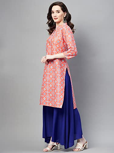 Image of Aarika Women's Peach Color Printed Kurti
