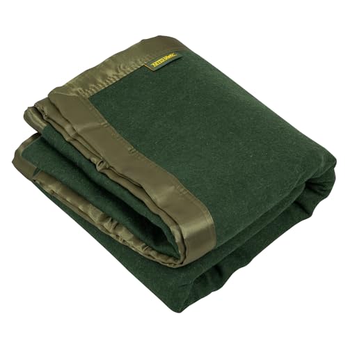 NITEHAWK Heavy Duty Military Style Wool Blanket Ultra Warm Multifunctional Outdoor Camping Throw 160cm x 210cm
