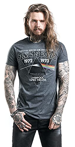 PINK FLOYD The Dark Side of The Moon – Liverpool 1972 Homme T-Shirt Manches Courtes Gris chiné - Les Beatles, Paul McCartney, John Lennon, RIngo Starr, George Harrison PINK FLOYD The Dark Side of The Moon - Liverpool 1972 Homme T-Shirt Manches Courtes Gris chiné – Image 5