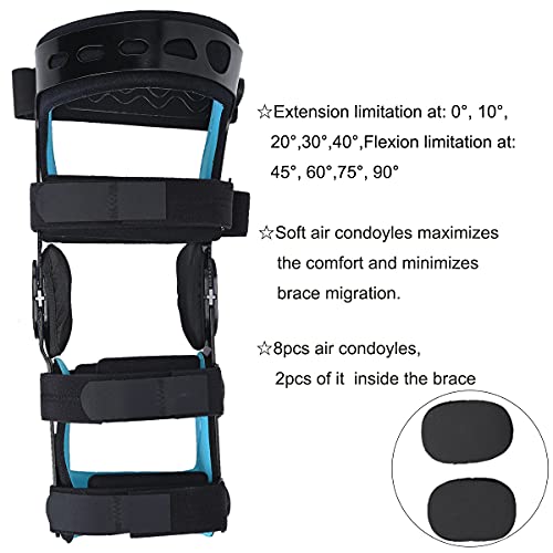 Orthomen Functional Knee Brace - For Acl/Mcl/Pcl/Meniscus/Ligament/Sports Injuries, Adjustable Hinged Rom Orthopedic Knee Orthosis For Men & Women (S/R) #TOP4