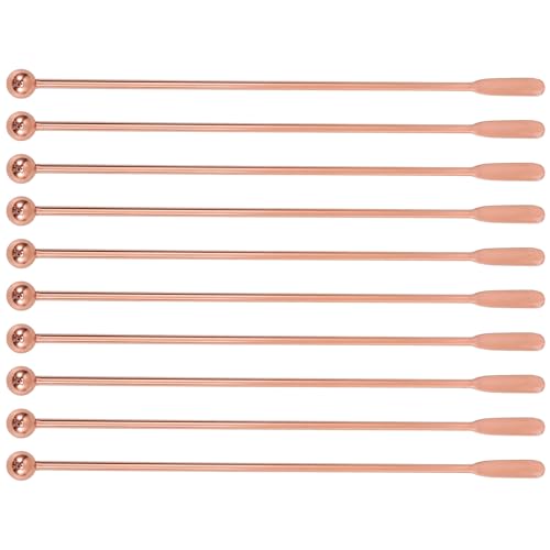 SMASOLO 10 Piezas Cucharas Agitadoras de Acero Inoxidable con Mango Ergonómico y Diseño Espiral Multiusos para Cócteles Café Té y Bebidas Casa y Bar Fácil Limpieza y Uso Reutilizable
