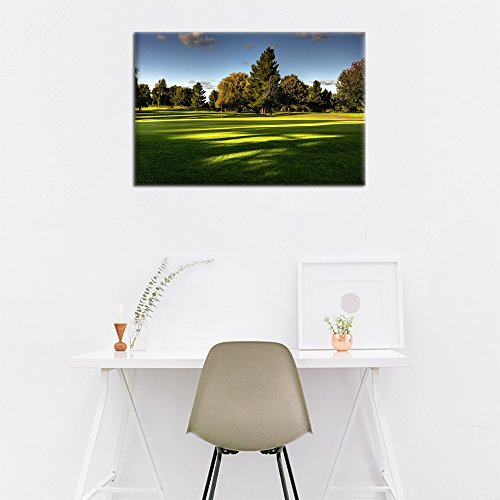 Wall Decor Painting On Canvas Modern Wall Art Beautiful Golf Course Posters And Artwork Hd Prints Pictures For Living Room Decor Framed Stretched Ready To Hang(36''Wx24''H) #TOP4