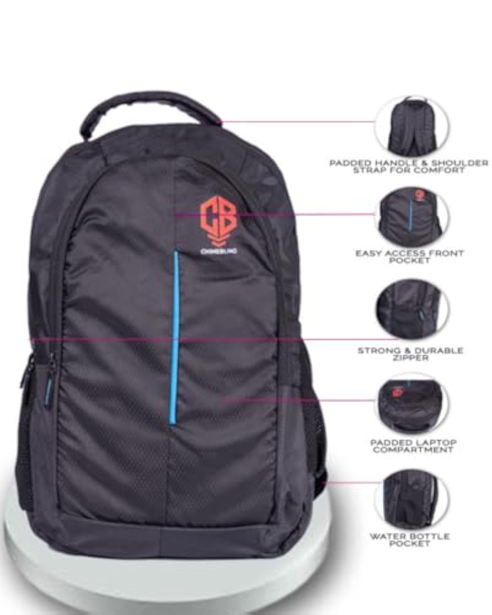 Water Resistant Laptop Backpack for Men, Large Compartment Organizer