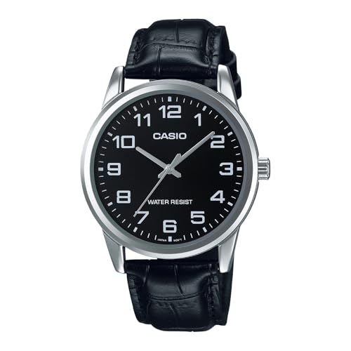 Casio Reloj Analógico para Hombres de Cuarzo con Correa en Piel MTPV001L-1B