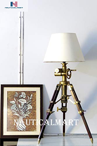 Royal Marine Tripod Table Antique Brass Lamp by Nauticalmart