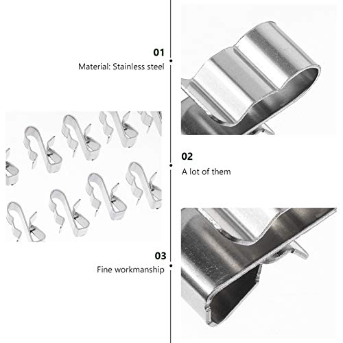 TEHAUX 50Pcs Clips de Cabos de Energia Solar Fotovoltaica Frame Do Reboque de Aço Inoxidável Braçade