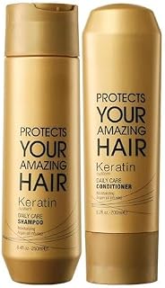 Keratin Daily Care Shampoo and Conditioner Set, Moisturising Argan Oil Infused, 250ml & 200ml, 2 Pack Price In India