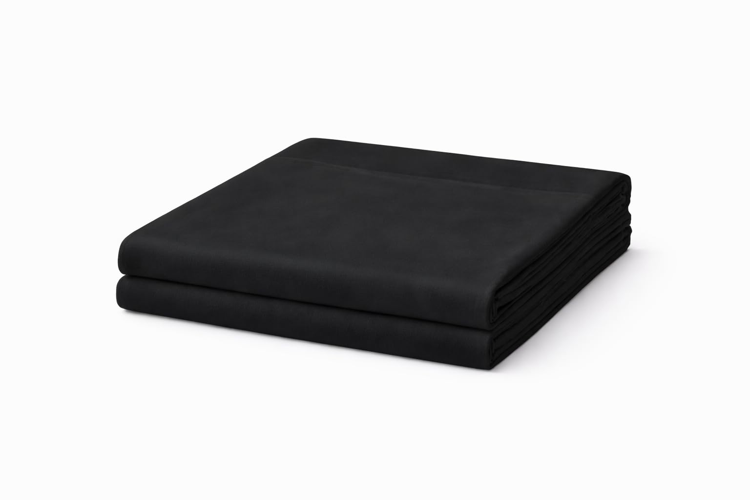 HOMES-LINEN Flat Sheet Polycotton Blend Soft Easy Care Plain Dyed Bed Linen Durable Bedding Sheet (Black, Single)