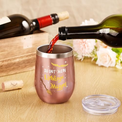 Thermobecher 350ml Valentinstag Harry Geschenk für Frauen, Tasse Gedruckt Du bist mein Lieblings Muggel, Personalisierte Valentinstagsgeschenk für Sie, Beste Geburtstagsgeschenk Freundin