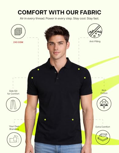 Image of AWG ALL WEATHER GEAR Cotton Rich Solid Polo Tshirt