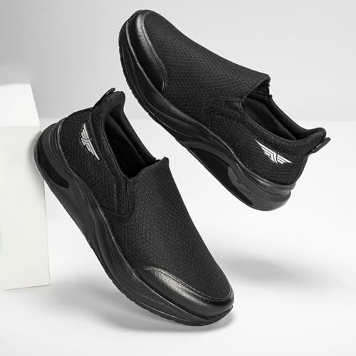 Image of Red Tape Men's Walking Shoes Dark Grey Mesh TPU Round Toe Slipon