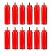 Soro Essentials- Set of 12- Plastic Condiment Squeeze Bottles â€“ 8 Ounce, Red Color, Perfect for Ketchup, BBQ, Sauces, Syrup, Condiments, and Dressings