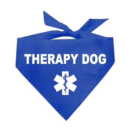 Therapy Dog Triangle Dog Bandana (320 Royal, One Size)