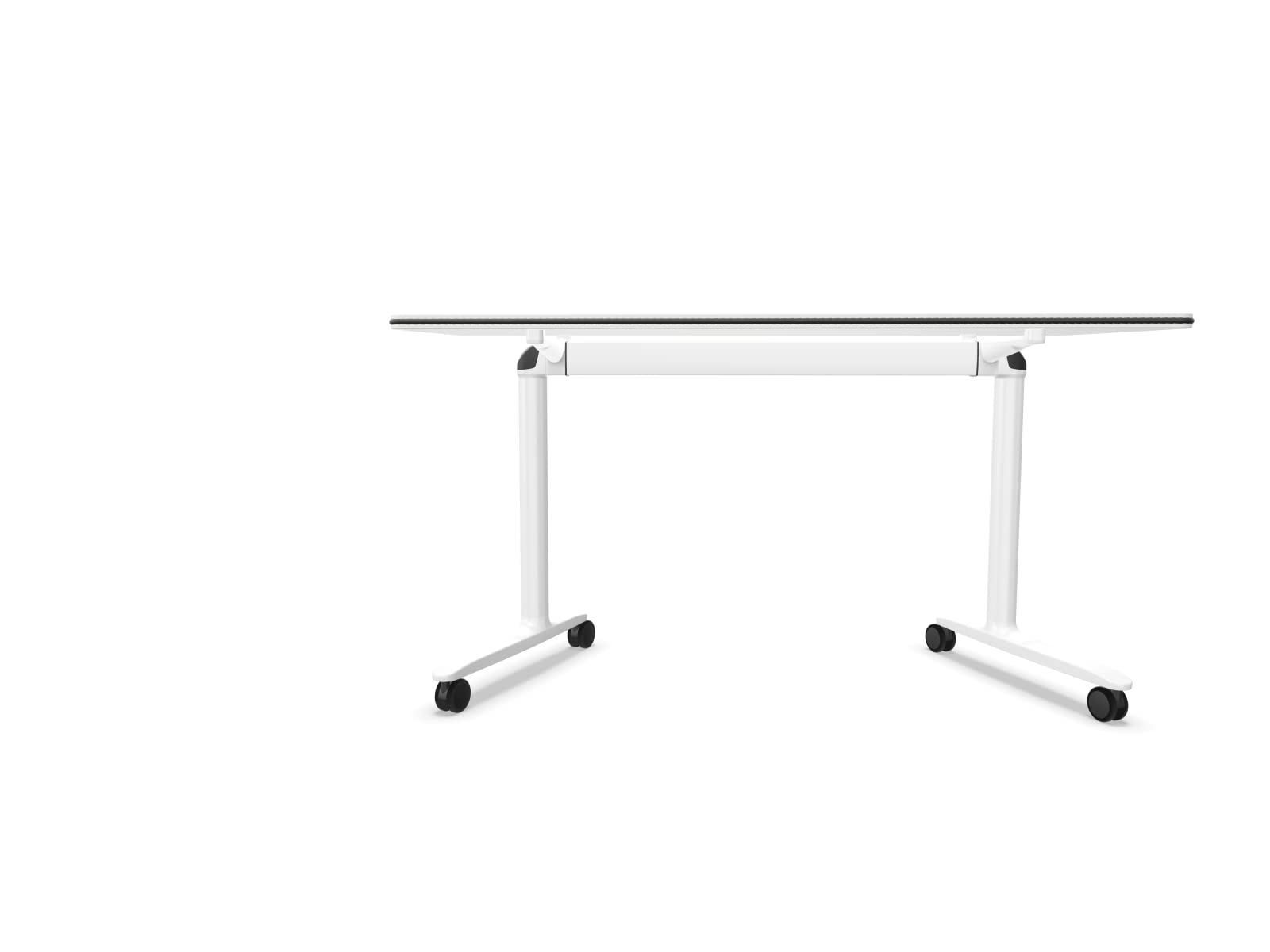 Spacio Mesa de Oficina Abatible Actiu Talent 120x80cm con Ruedas Gama Top Estructura Blanca Mesa Profesional Plegable y transportable