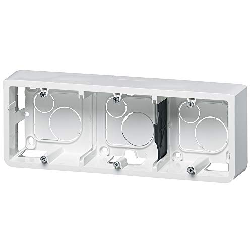 Legrand 080286 Cadre Saillie Profondeur 40mm Mosaic pour 6, 8 ou 3x2 Modules Horizontal et Support, Blanc, Lot de 5